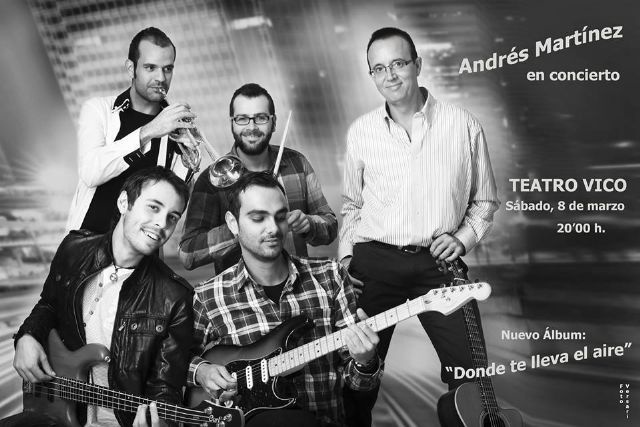 El cantautor jumillano Andrés Martínez, presenta su último álbum 'Donde te lleve el aire' este sábado en el Teatro Vico