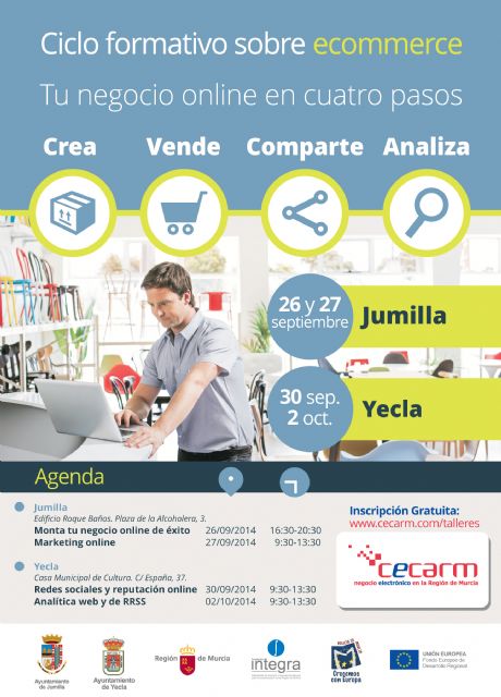 Este viernes empieza el taller gratuito organizado por el CECARM sobre como crear un negocio online de éxito