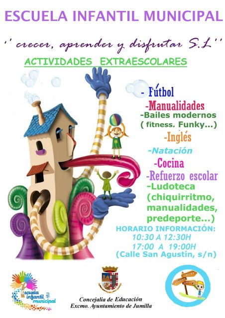 La Escuela Infantil Municipal propone una amplia oferta de actividades extraescolares para el curso 2014-2015