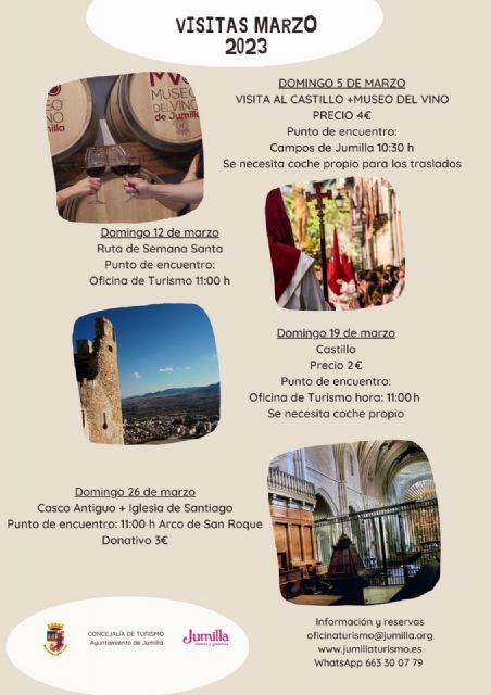 La Concejalía de Turismo programa cuatro visitas guiadas para los domingos de marzo