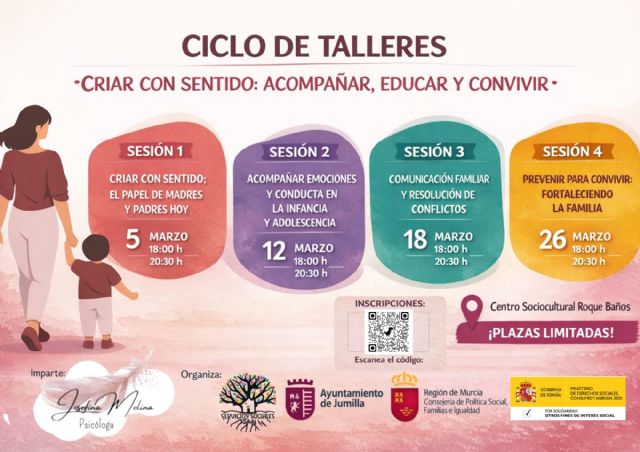 Política Social impulsa en marzo un ciclo de talleres para familias y una nueva edición de las Aulas de Experiencias 2026