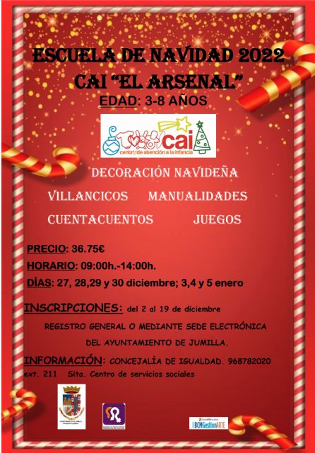 Plazo inscripciones Escuela Navidad CAI