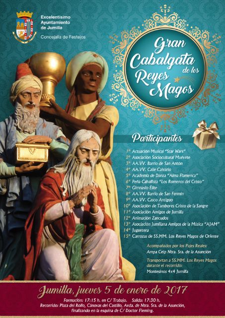 Los Reyes Magos recorrerán Jumilla este jueves repartiendo regalos