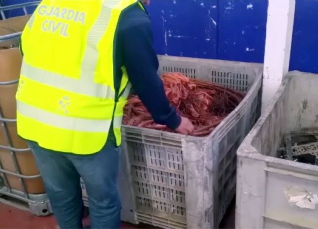 La Guardia Civil desmantela un grupo criminal dedicado al robo de cobre en Jumilla