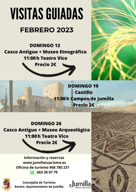 La Concejalía de Turismo programa tres visitas guiadas para el mes de febrero
