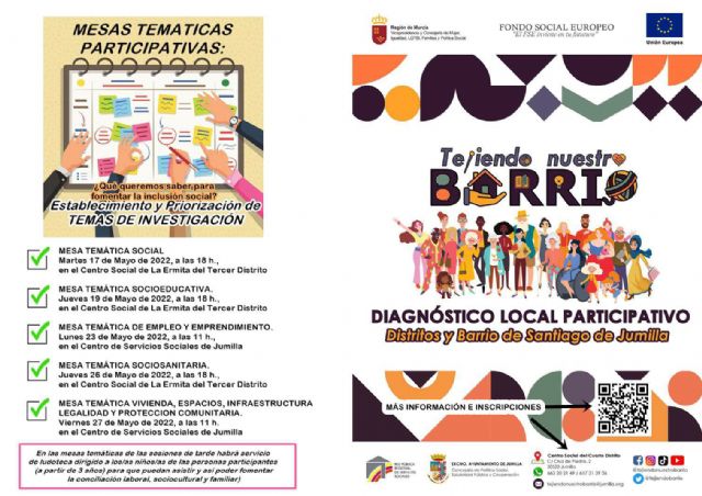 Mesas temáticas proceso Tejiendo nuestro barrio