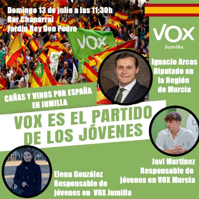 VOX Jumilla invita a los jóvenes a participar en política con el evento 'Cañas y vinos por España'