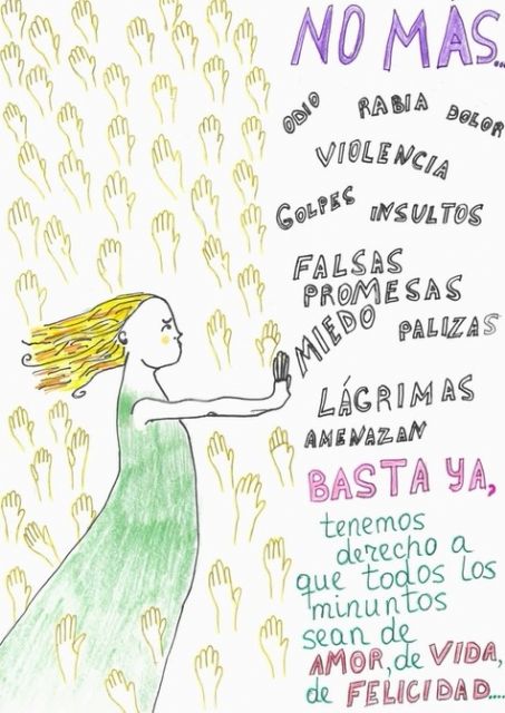 Alexandru Tutoin (CEIP San Francisco), primer premio del Concurso 'Pintando contra la violencia de género'