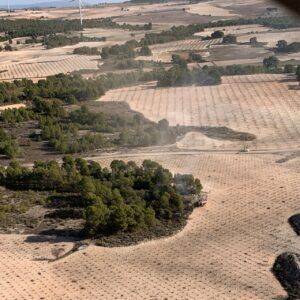 Operativo del Plan Infomur movilizado para apagar un conato de incendio forestal en Jumilla