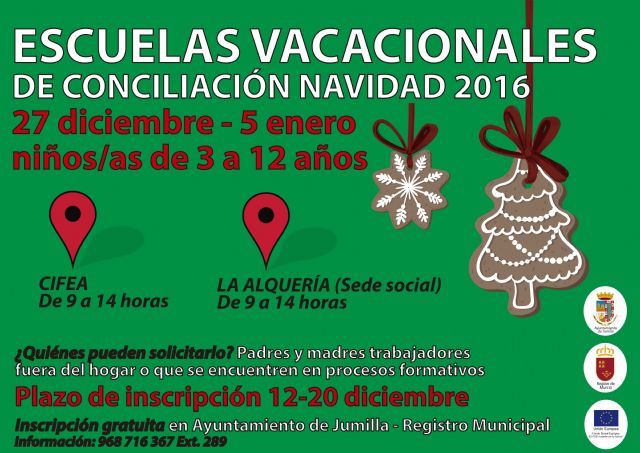 Abierto el plazo de inscripción para las Escuelas de Navidad de Conciliación