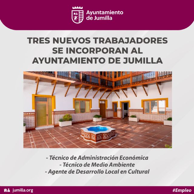 El Ayuntamiento refuerza su plantilla con la contratación de tres técnicos a través del programa Mi Primer Empleo