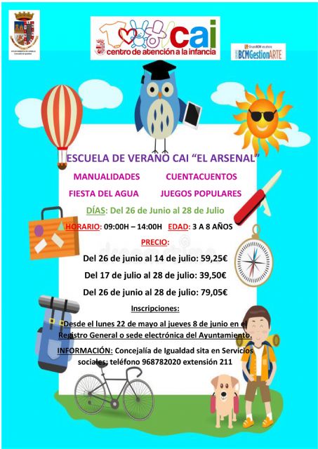 El próximo lunes 22 se abre el plazo de inscripciones para la Escuela de Verano del CAI
