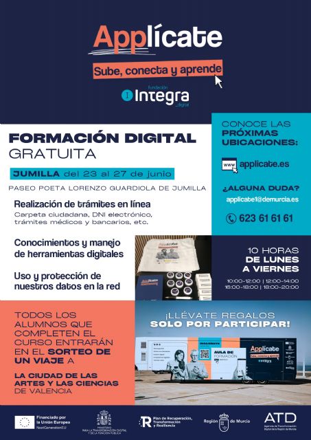 Jumilla contará con el aula móvil Applícate para combatir la brecha digital