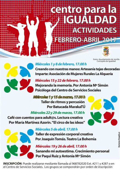 Mañana se abre el plazo de inscripciones para los talleres del Centro para la Igualdad