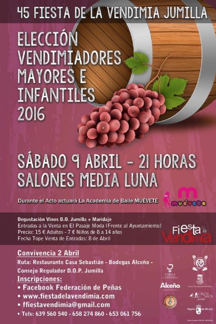 La elección de los Vendimiadores 2016 tendrá dos citas claves