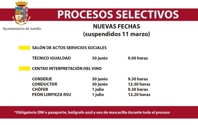 415 aspirantes se presentarán a los procesos selectivos para 24 plazas vacantes en el Ayuntamiento