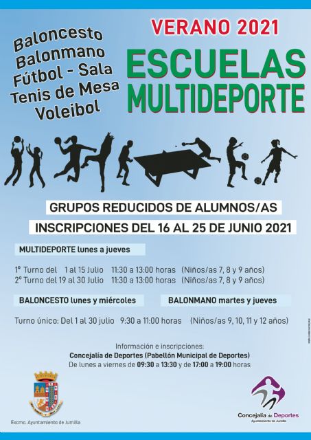 La Concejalía de Deportes abre el plazo de inscripciones para las Escuelas Polideportivas que se imparten durante el mes de julio