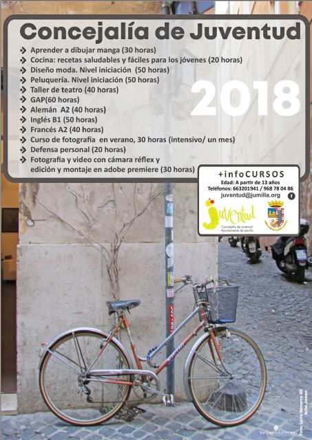 Últimas plazas disponibles en los cursos de la Concejalía de Juventud
