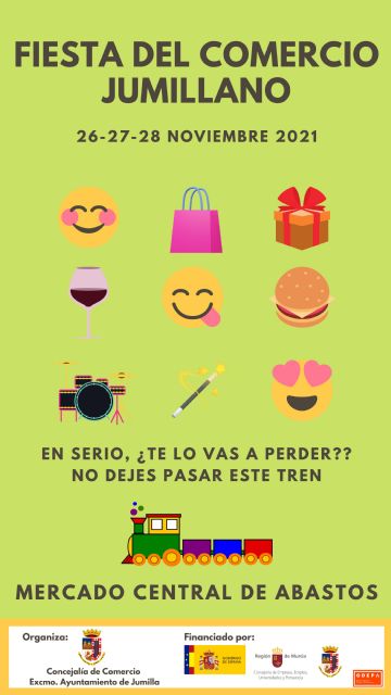 El Ayuntamiento organiza en el Mercado de Abastos la Fiesta del Comercio Jumillano, que se celebrará del 26 al 28 de noviembre