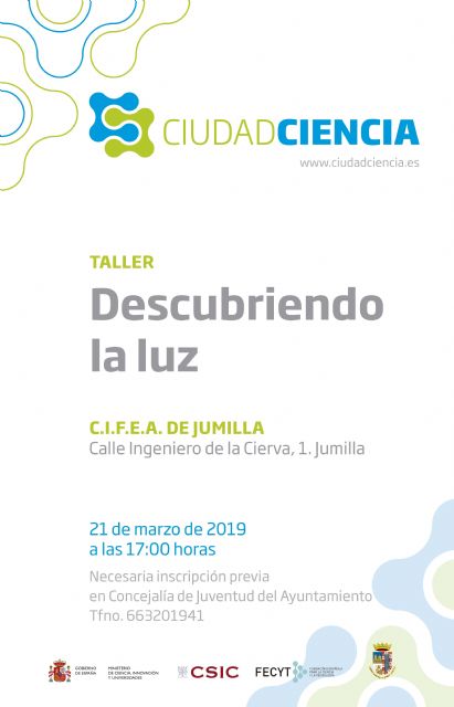 'Descubriendo la luz', taller de Ciudad Ciencia que visitará Jumilla jueves y viernes