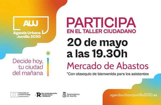 Este viernes se celebra el primer taller ciudadano de la Agenda Urbana Jumilla 2030