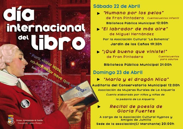 Programadas cinco actividades para conmemorar el Día del Libro