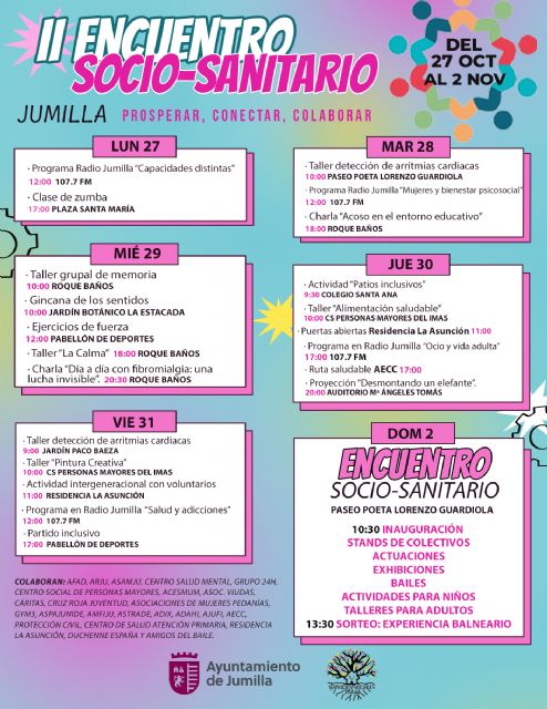 Política Social presenta el II Encuentro Sociosanitario de Jumilla, que se celebra para visibilizar el trabajo de las asociaciones