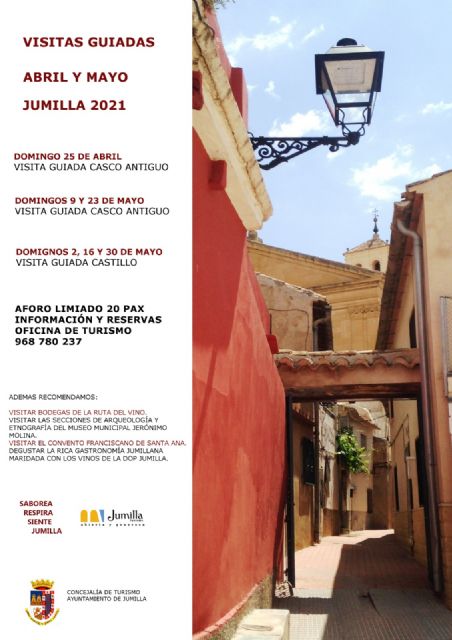 Visitas guiadas abril y mayo - Turismo Jumilla