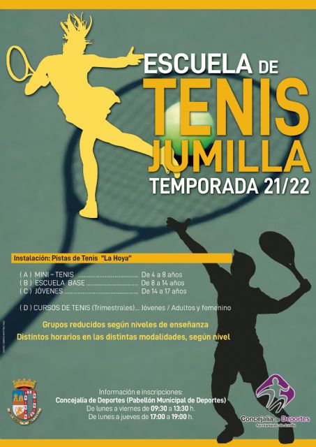 Abierto el plazo de inscripciones para la Escuela Municipal de Tenis
