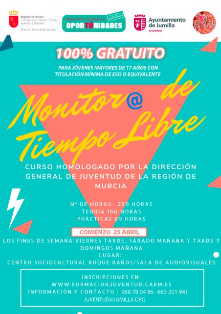 Jumilla acoge un nuevo curso gratuito de Monitor de Ocio y Tiempo Libre dirigido a jóvenes