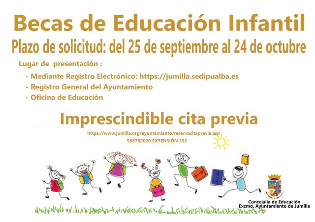 Abierto plazo para solicitar subvenciones para libros y material de segundo ciclo de Educación Infantil