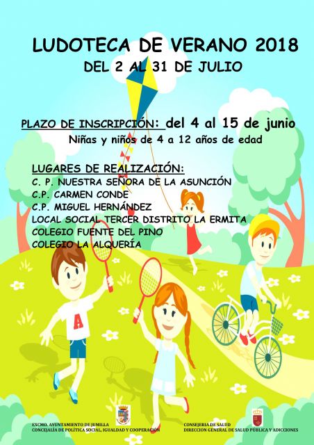 El próximo 4 de junio se abre el plazo de inscripciones para las Ludotecas de Verano