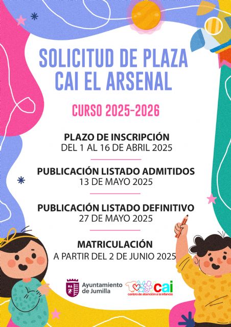Se abre el plazo para la solicitud de plaza en el CAI El Arsenal para el curso 2025-2026