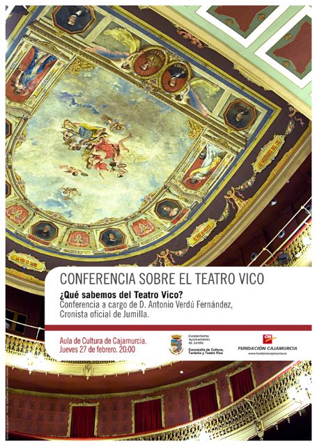 Antonio Verdú, cronista oficial de Jumilla, ofrecerá la conferencia '¿Qué sabemos del Teatro Vico?'