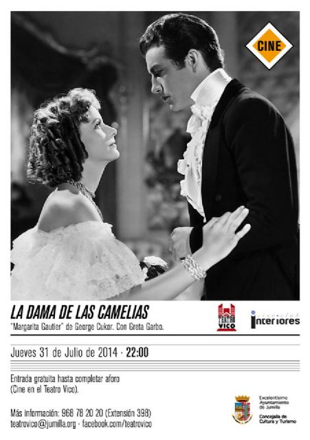 Mañana jueves, sesión de cine en el Teatro Vico con todo un clásico 'La Dama de las Camelias'