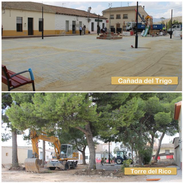 Más de 100.000 euros destinados a los proyectos de remodelación de las plazas de la Torre del Rico y Cañada del Trigo
