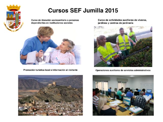 El próximo viernes finaliza el plazo de inscripción para los cuatro cursos de formación que el SEF realizará en Jumilla para personas desempleadas