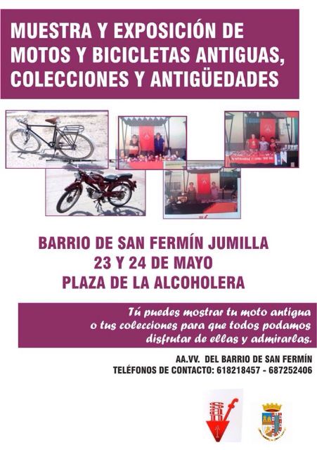 La Asociación de Vecinos del Barrio San Fermín organiza para este fin de semana una exposición de motos y bicicletas antiguas