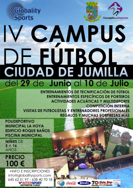 Globality Sports y la Concejalía de Deportes traen de nuevo el Campus de Fútbol 'Ciudad de Jumilla' que ya va por su cuarta edición