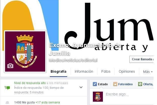 Facebook premia al Ayuntamiento de Jumilla con el icono de nivel de respuesta rápido