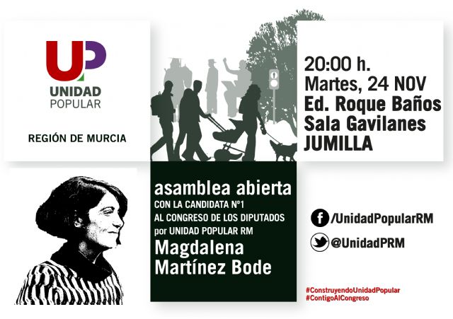 Unidad Popular se presentará en Jumilla en Asamblea Abierta
