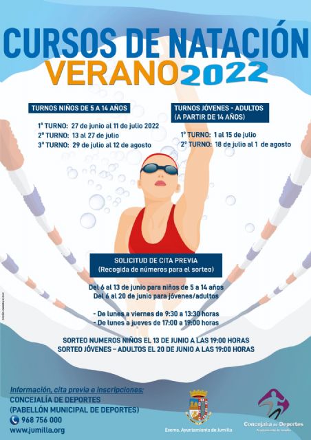 Cursos natación verano 2022