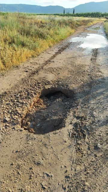 Las lluvias del pasado sábado dañaron más de un centenar de kilómetros de caminos rurales del término municipal
