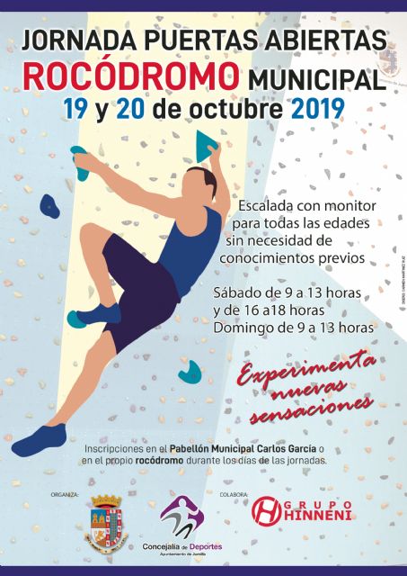 Deportes celebrará puertas abiertas en el Rocódromo los días 19 y 20 de octubre