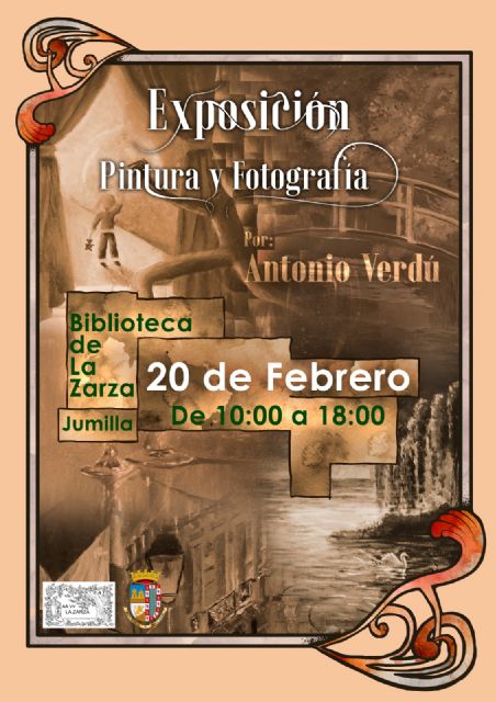 La Biblioteca de La Zarza acoge este domingo una exposición de pintura y fotografía de Antonio Verdú