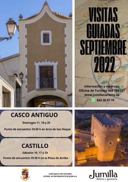 La Concejalía de Turismo programa seis visitas guiadas para el mes de septiembre