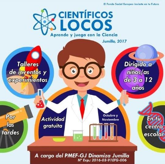 Dinamiza Jumilla pondrá en marcha en los colegios la actividad lúdico-didáctica 'Científicos Locos'