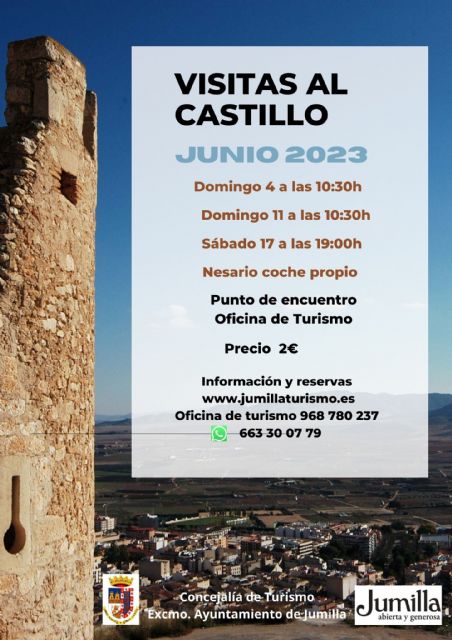 La Concejalía de Turismo programa tres visitas guiadas al Castillo para el mes de junio
